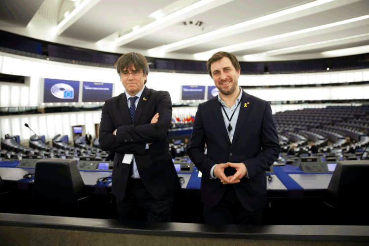 Catalunha: "Estamos aqui para lembrar que a crise catalã é uma questão européia", disse Puigdemont (Vincent Kessler/Reuters)