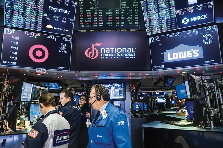 Bolsa de Nova York: índice S&amp;P valorizou 29% em 2019 (Spencer Platt/Getty Images)