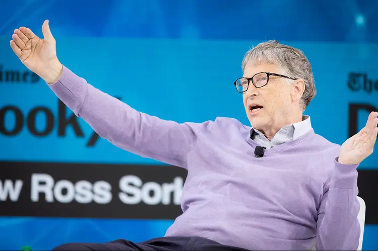 Bill Gates: bilionário já destinou mais de 300 milhões de dólares para o combate da covid-19 (Mike Cohen/Getty Images)