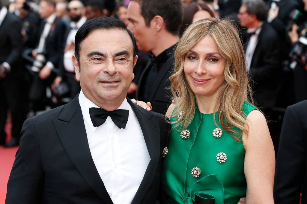 Caso 'Nissan': Carlos Ghosn e sua esposa, Carole (John Rasimus/Getty Images)