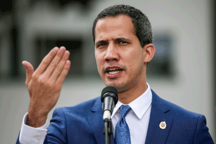 Guaidó: "Estamos absolutamente encantados de que Juan esteja aqui", disse o ministro (Luisa Gonzalez/Reuters)