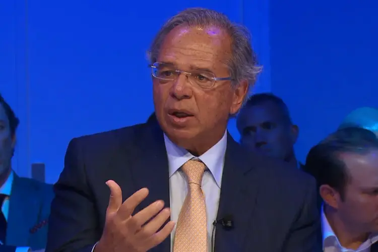 Paulo Guedes, ministro da Economia, no encontro do Fórum Econômico Mundial em Davos 21/01/2020 (WEF/Reprodução)