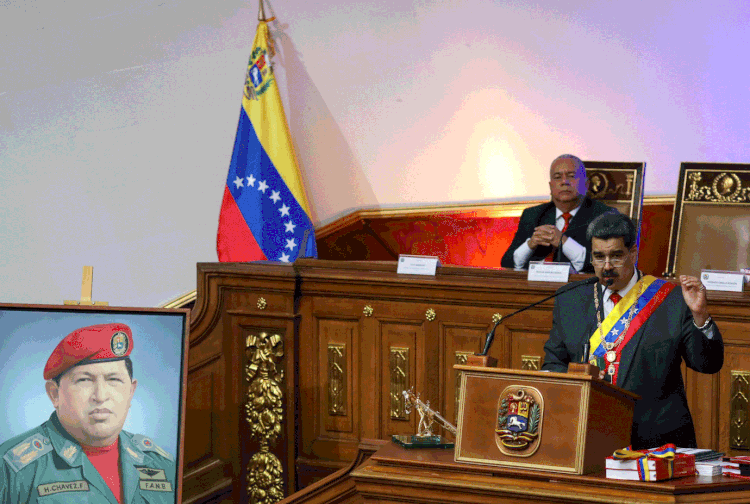 Venezuela: "Conheço os planos imperiais, conheço em detalhes os planos da oligarquia colombiana e de Jair Bolsonaro", disse Maduro (Manaure Quintero/Reuters)