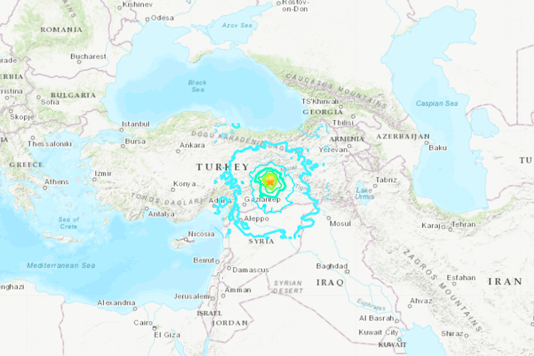 Turquia: ainda não há informações sobre vítimas (USGS/Reprodução)