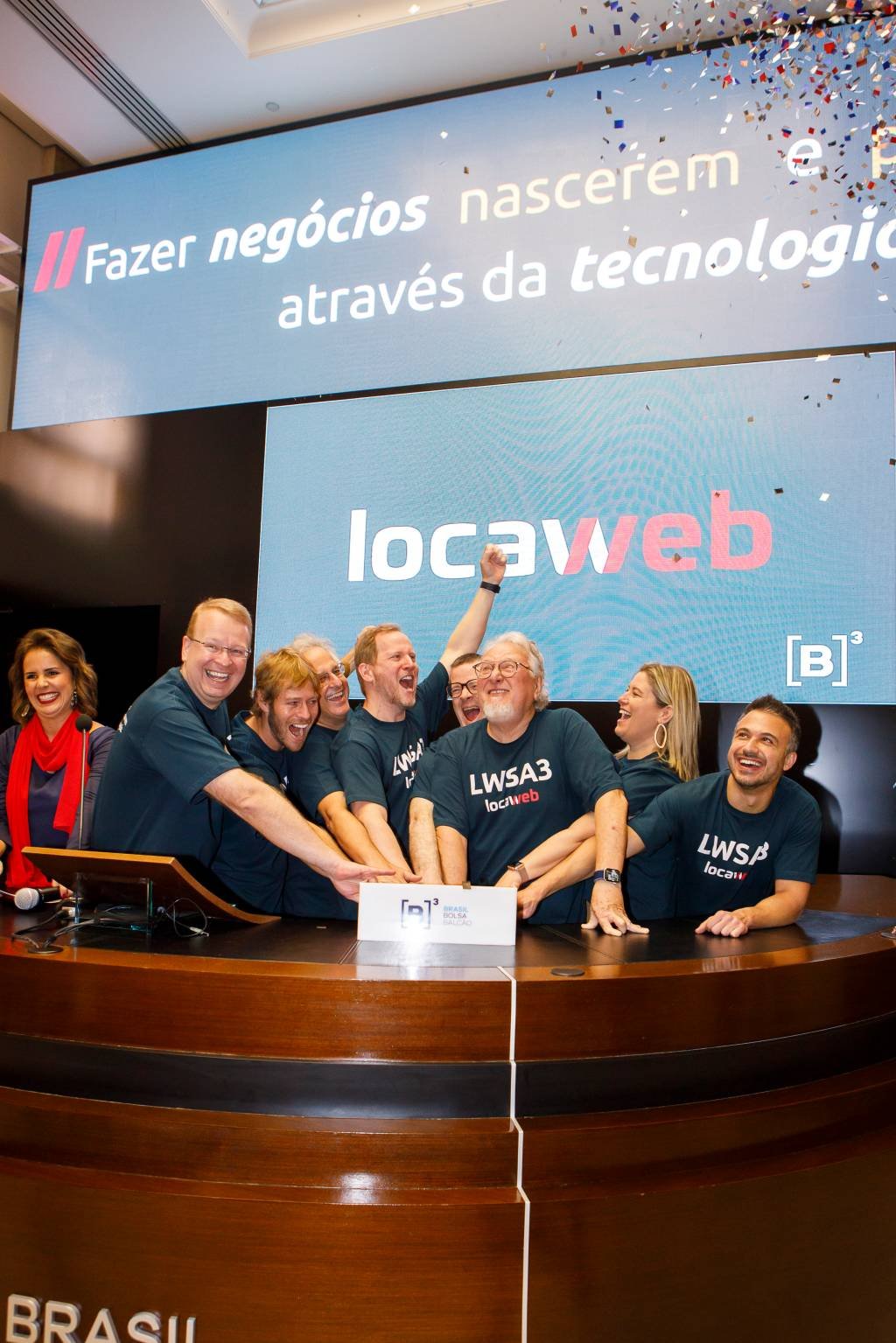 Locaweb: empresa estreou na B3 em fevereiro com uma oferta inicial de ações de 1,3 bilhão de reais (Divulgação/Cauê Diniz/B3)