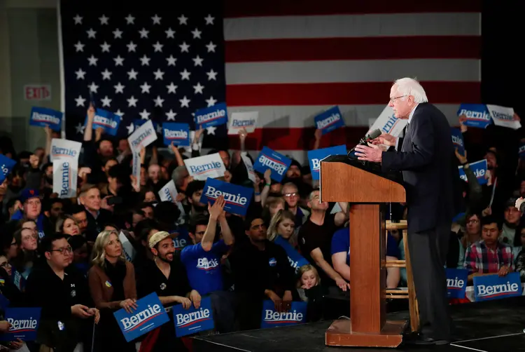 Bernie Sanders, em Iowa: (Mike Segar/Reuters)