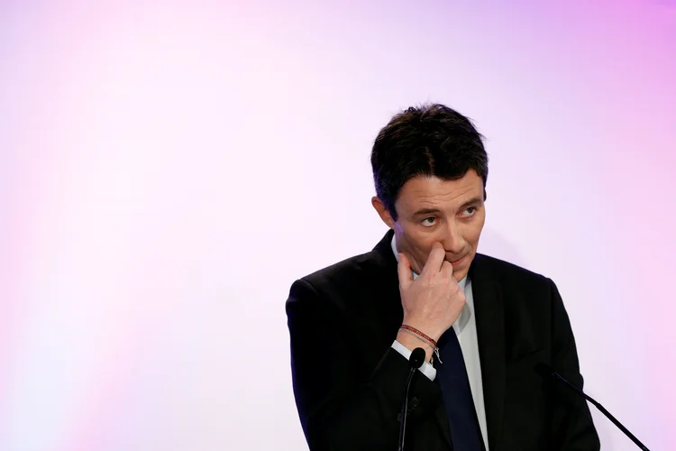 Candidato de Macron à prefeitura de Paris, Benjamin Griveaux, desiste da disputa após divulgação de vídeo sexual (Benoit Tessier/Reuters Brazil)
