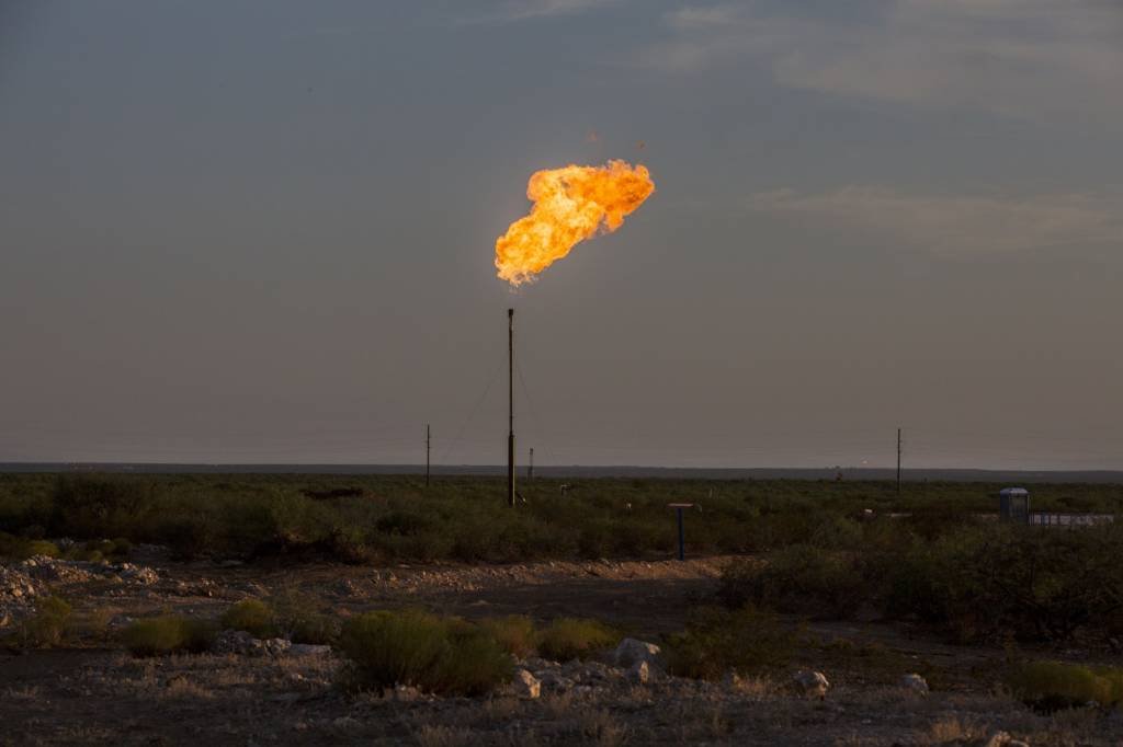 Gás de xisto: no Texas, número de plataformas ativas caiu 24% (Bronte Wittpenn/Bloomberg)