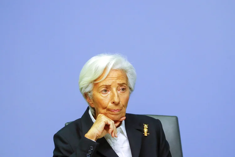 Lagarde: mensagem da presidente do Banco Central Europeu foi direcionada aos governos, sinalizando que precisam intervir com apoio fiscal (Alex Kraus/Bloomberg)