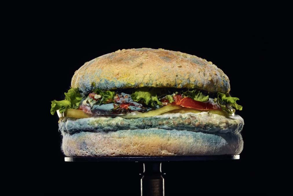 Burger King quer "mostrar a beleza da comida real" com lanche mofado