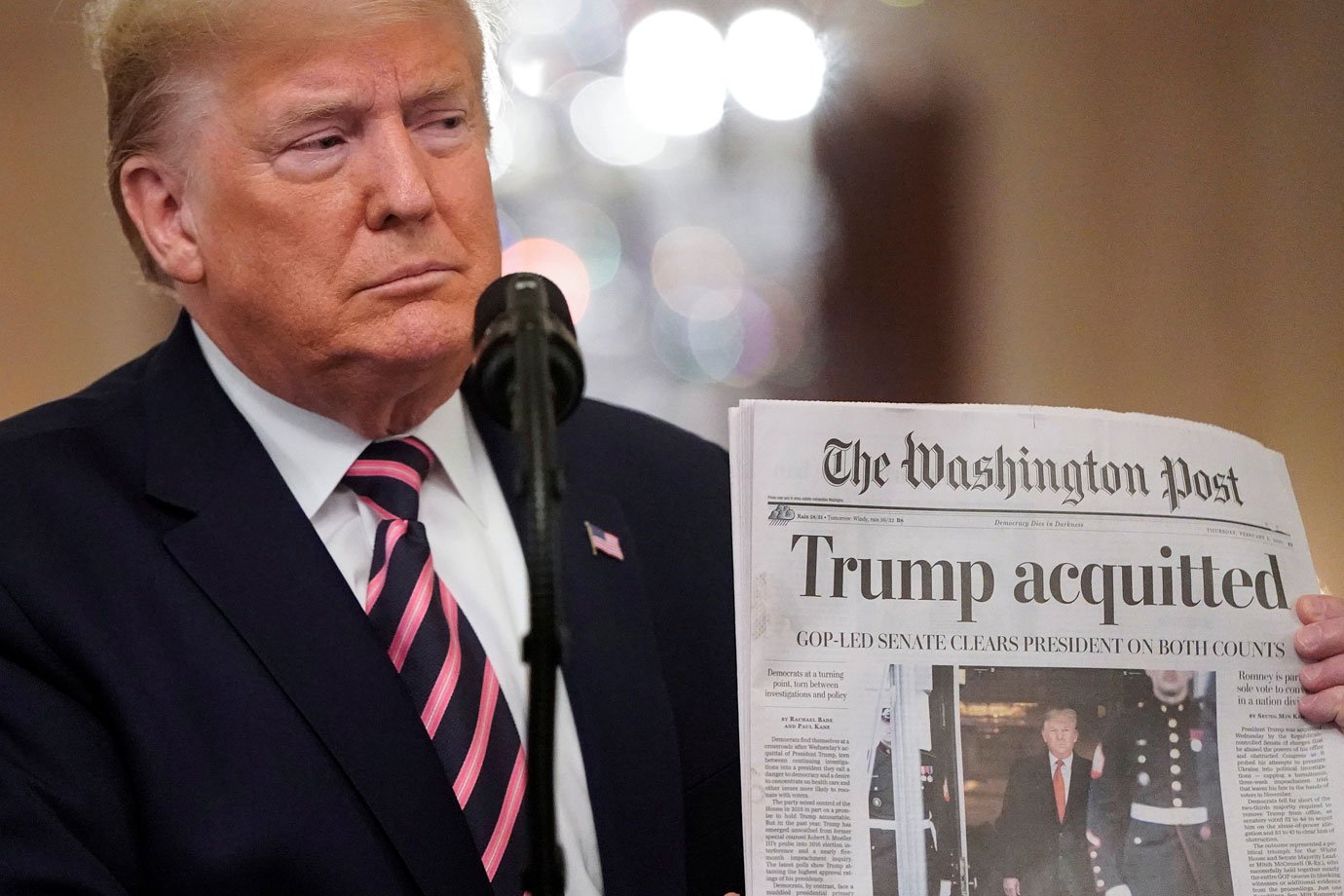 Trump chama impeachment de "desgraça" com fins políticos