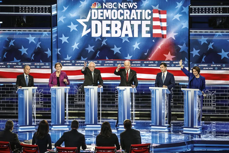 Debate democrata em Nevada: a concorrência acirrada estimula os ataques entre os candidatos (Mario Tama/Getty Images)