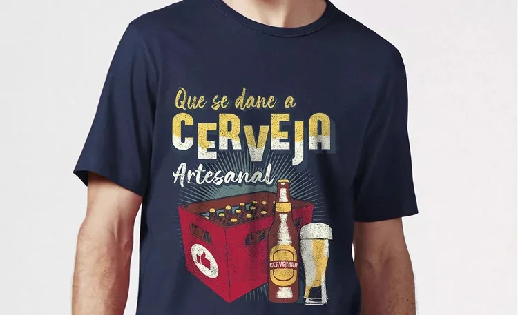 Hering: apreciadores das cervejas artesanais, inclusive, fizeram memes e criticaram o timing da estampa (Hering/Reprodução)