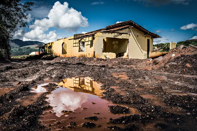 Rompimento da barragem causou destruição em Brumadinho (Germano Lüders/Exame)