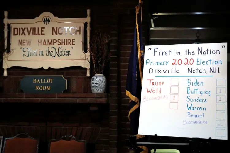 Votação em Dixville Notch, New Hampshire: os primeiros cinco votos desta terça-feira, 11  (Brendan McDermid/Reuters)