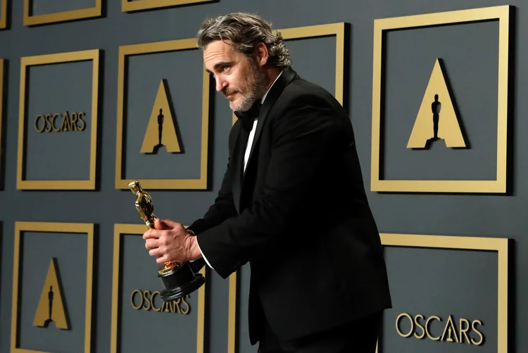 Joaquin Phoenix: o ator ganhor o Oscar por sua atuação em "Coringa". (Reuters/Reprodução)