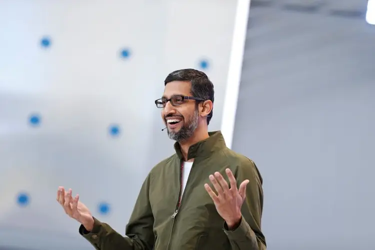 Sundar Pichai: CEO do Google anunciou que empresa vai investir 10 bilhões na Índia (Stephen Lam/Reuters)