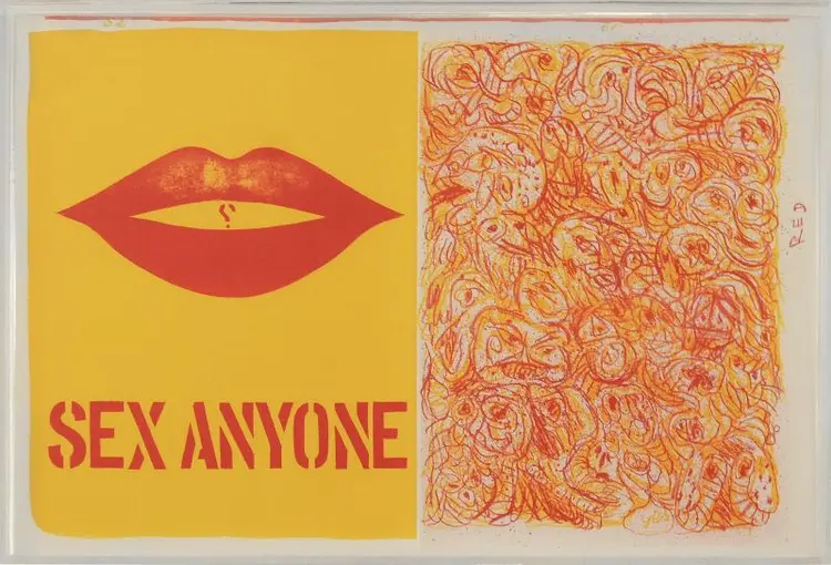 “The American Dream - Sex Anyone?” de Robert Indiana (1964): uma das obras na exposição "Girls on Pop" (Robert Indiana/Divulgação)