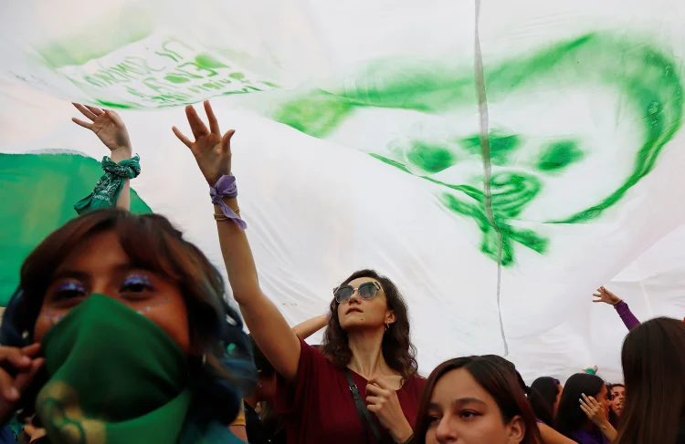 Protestos no México: dia da mulher teve uma série de atos no país (Michelle Freyria/Reuters)