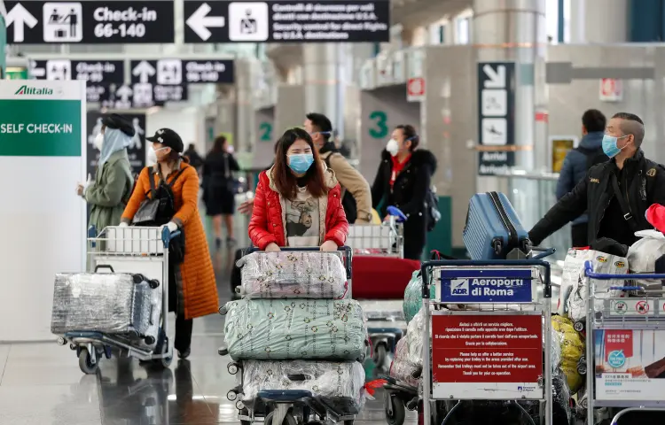 Aeroporto em Roma: Itália tem mais de 800 mortes (Yara Nandi/Reuters)