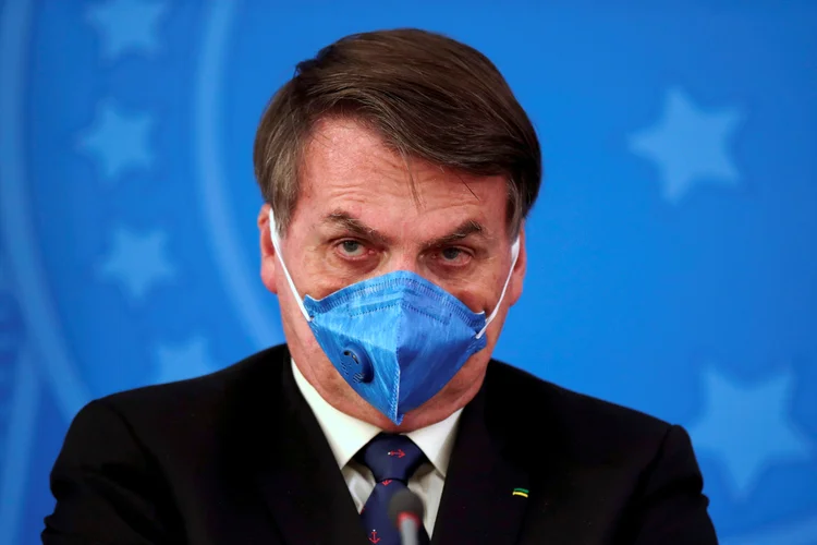Jair Bolsonaro: o presidente afirmou no último domingo que a divulgação do vídeo da campanha "O Brasil não pode parar" foi um vazamento (Ueslei Marcelino/Reuters)