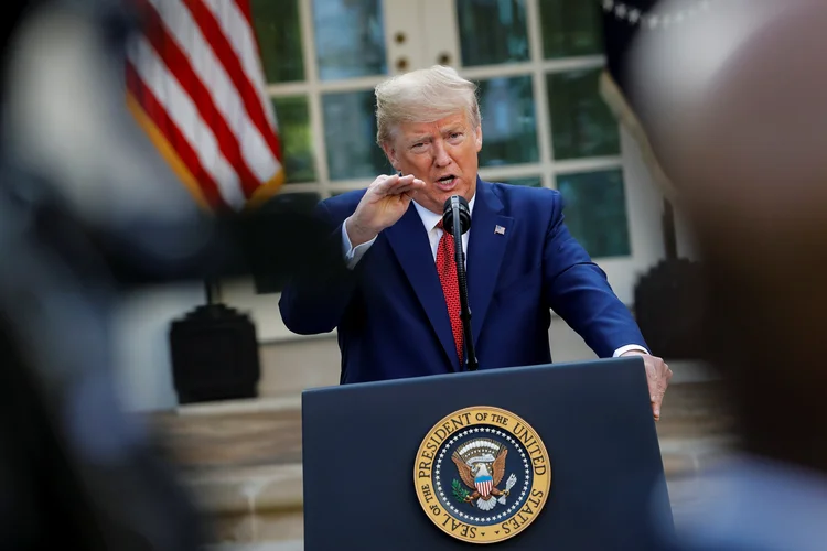 Coronavírus: Trump anunciou neste domingo (29) que a quarentena será mantida até o final de abril (Al Drago/Reuters)