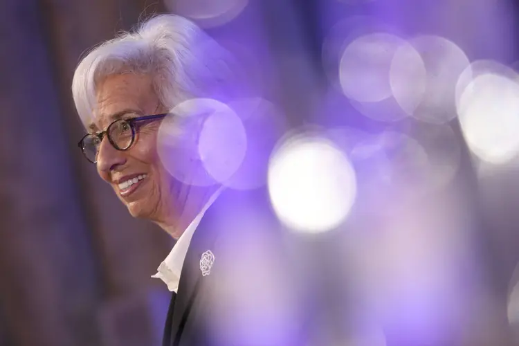 A presidente do Banco Central Europeu, a francesa Christine Lagarde: decisão de política monetária sai às 9h45 | Foto: Simon Dawson/Bloomberg (Simon Dawson/Bloomberg)