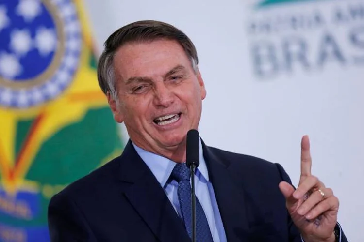 Jair Bolsonaro: presidente evitou falar com jornalistas e colocou um humorista para responder perguntas sobre o PIB (Adriano Machado/Reuters)