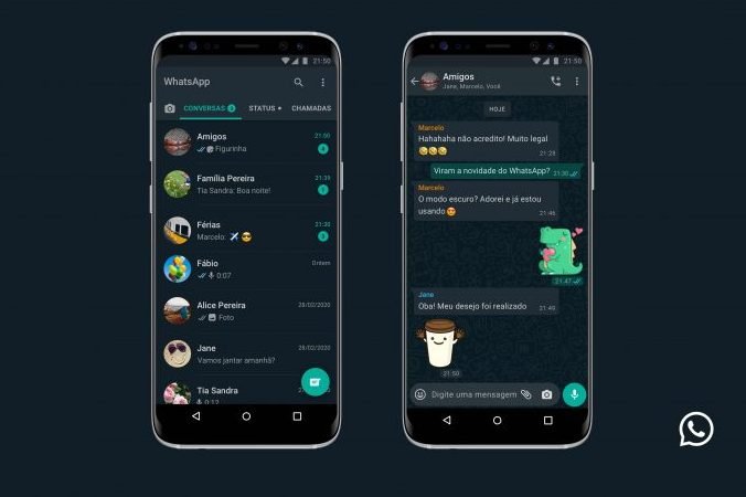 Após testes, WhatsApp libera modo escuro para todos os usuários