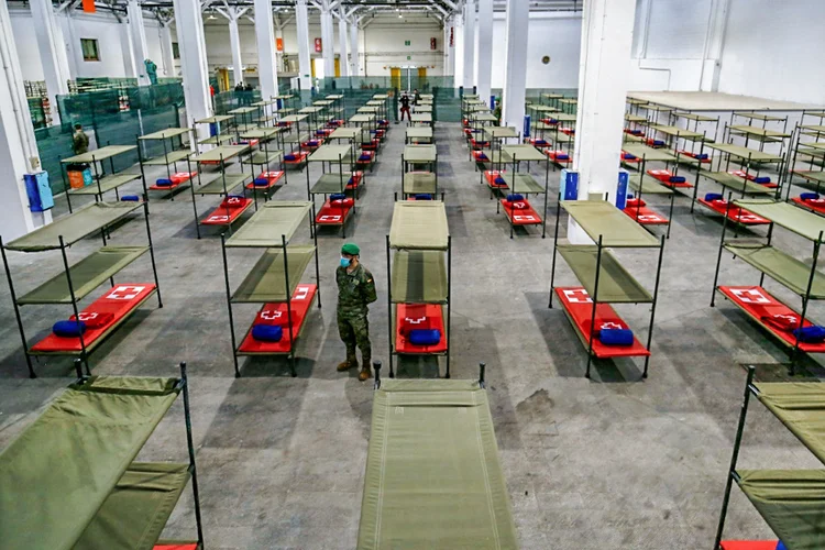 Espanha: o país é o segundo com mais mortos por coronavírus no mundo, atrás apenas da Itália (Foto/AFP)