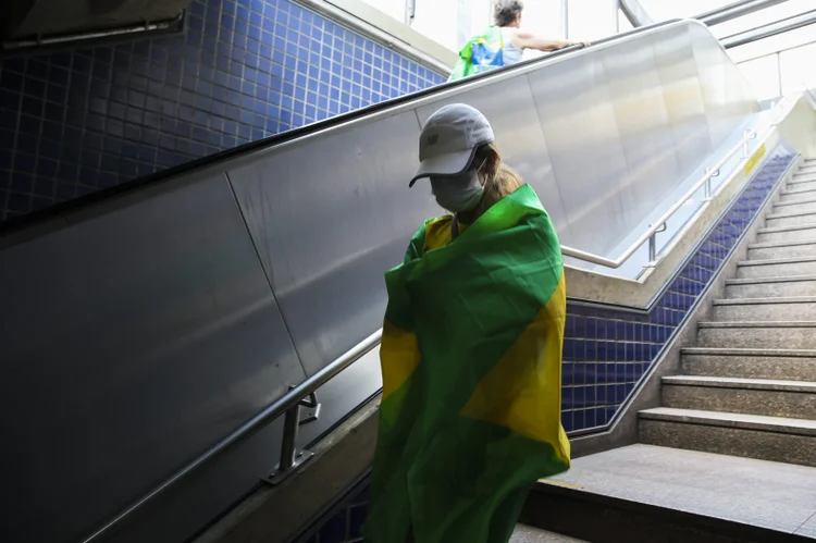 Brasil registra a primeira morte por coronavírus. Foto de São Paulo, 14 de março de 2020. Foto:  Alexandre Schneider/Getty Images) (Alexandre Schneider/Getty Images)