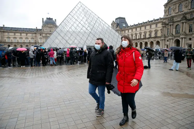 Paris, França: salão do Livro de Paris, principal feira do gênero na França e realizado anualmente na capital do país, foi cancelado devido às medidas adotadas pelo governo francês (Chesnot/Getty Images)