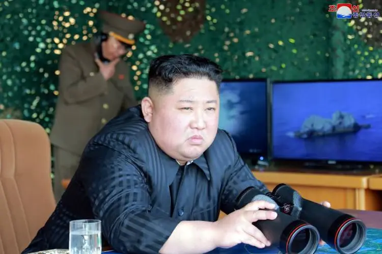 Kim Jong Un, presidente da Coreia do Norte: país tem impasse diplomático envolvendo os Estados Unidos (KCNA/Reuters)