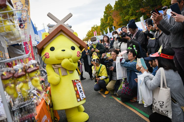 Shimanekk, mascote em Nagano, Japão (Noriko Hayashi/Divulgação)