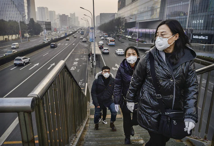 Pequim, na China: o coronavírus contaminou mais de 80.000 pessoas e paralisou parte da economia do país | Kevin Frayer/Getty Images (Kevin Frayer/Getty Images)