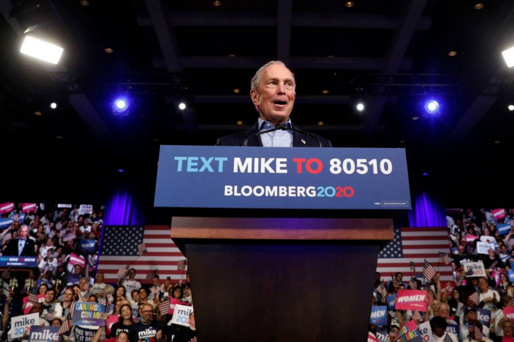 Michael Bloomberg: empresário e ex-prefeito de Nova York gastou meio milhão de dólares em sua breve campanha (Marco Bello/Reuters)