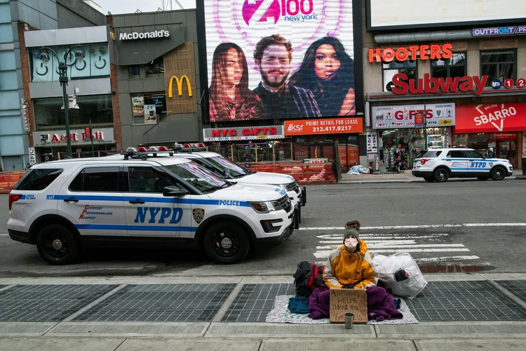 Nova York: cidade é o epicentro do coronavírus nos Estados Unidos, um dos países com o maior número de casos (Eduardo Munoz/Reuters)