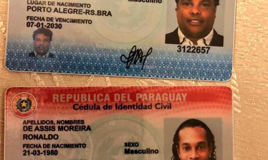 Ronaldinho portava passaporte original com dados falsos no Paraguai
