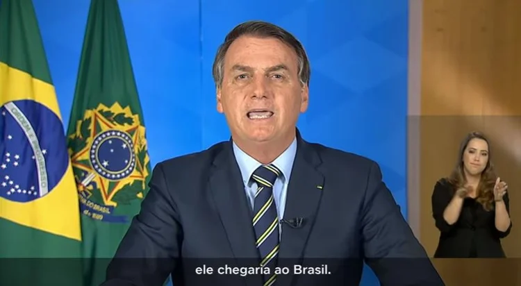 Jair Bolsonaro: Em sua fala, o presidente citou a necessidade de o país voltar a normalidade, e que nada justifica o fechamento das escolas (Youtube/Reprodução)