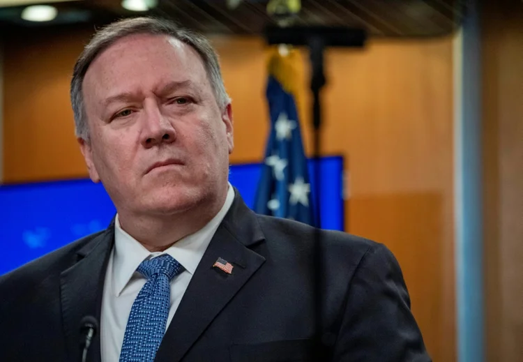 Mike Pompeo: secretário parabenizou a ação do Partido Comunista Chinês, mas destacou que "foi o coronavírus de Wuhan que causou" a epidemia (AFP/AFP)