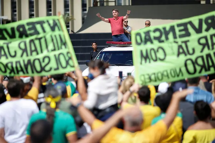 Bolsonaro: presidente participou de protesto que agora será investigado pelo STF (Ueslei Marcelino/Reuters)