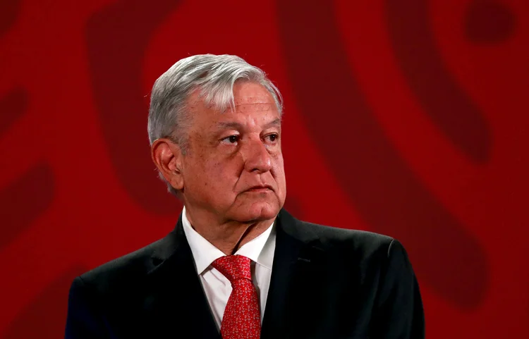 México x Equador: Obrador realizou sua coletiva de imprensa matinal habitual em Mazatlán (Henry Romero/Getty Images)