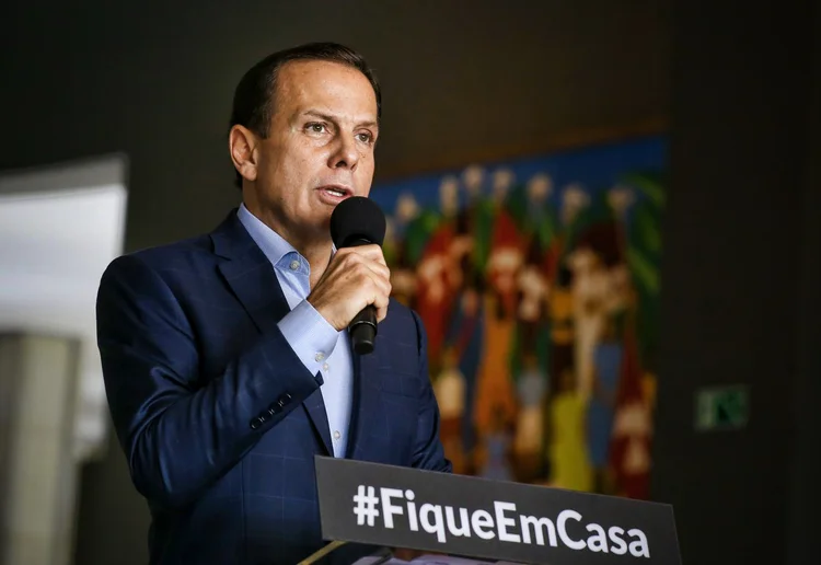 Anúncio: o governador vai tornar obrigatório o uso de máscaras no transporte coletivo de São Paulo. (Governo do Estado de São Paulo/Divulgação)