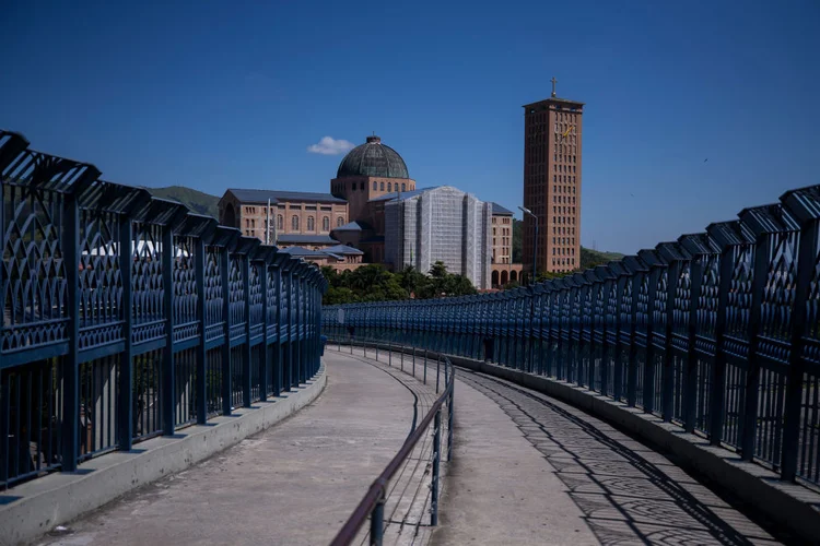 Aparecida do Norte: local, destino turístico religioso, está vazio por causa da pandemia do coronavírus (Buda Mendes/Getty Images)