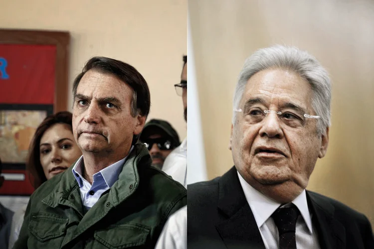 Jair Bolsonaro e Fernando Henrique Cardoso (Montagem/EXAME/Agência Brasil)