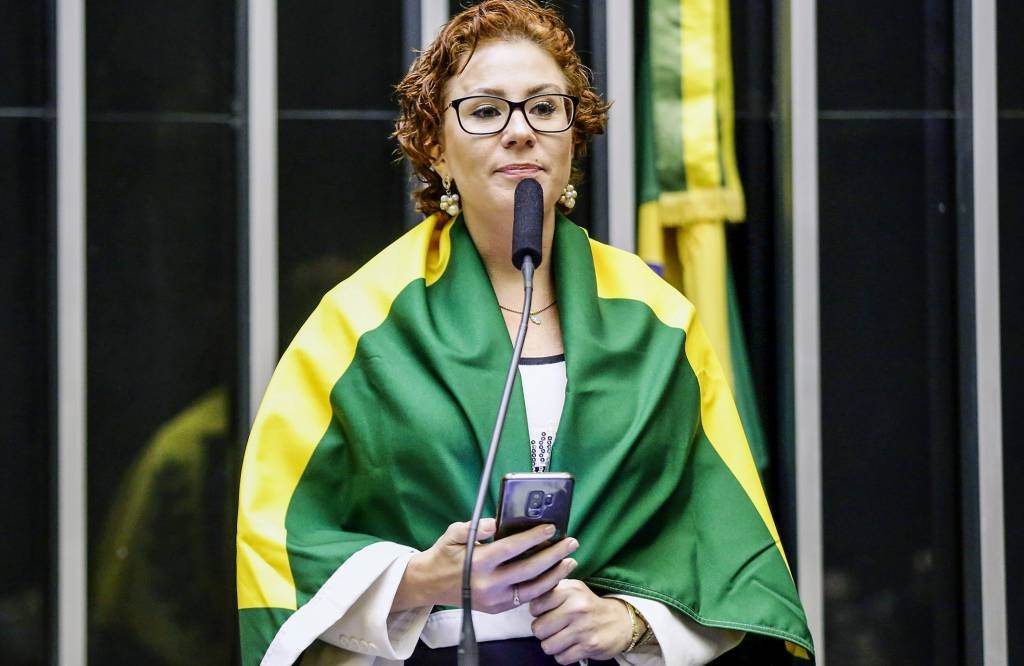 A suspensão dos perfis da parlamentar, que é apoiadora do presidente Jair Bolsonaro (PL), teve como base a resolução aprovada pela Corte (divulgação/Divulgação)