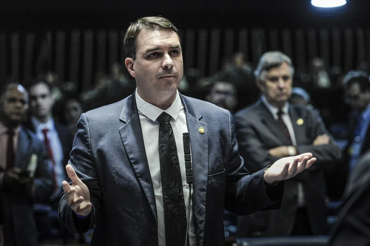 Flávio Bolsonaro: senador conseguiu foro privilegiado no caso das rachadinhas (Roque de Sá/Agência Senado)