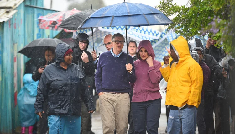 Bill e Melinda Gates na África do Sul: apoiador de causas de saúde, casal doará 100 milhões de dólares contra o coronavírus (Brenton Geach/Gallo Images/Getty Images)