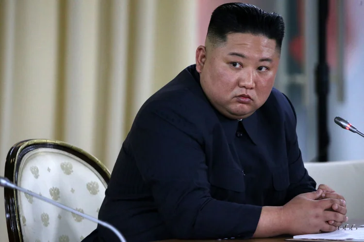 Kim Jong-un: o líder norte-coreano agradeceu os trabalhadores da Península de Kalma (Mikhail Svetlov / Colaborador/Getty Images)