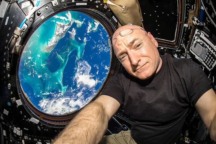 Scott Kelly: morou com outros dois astronautas por quase um ano na Estação Espacial Internacional (ISS) (Nasa/Getty Images)